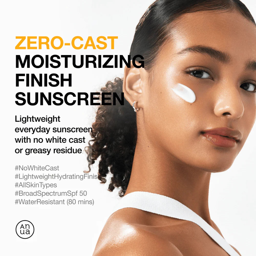 [ANUA] Zero-Cast Moisturizing Finish Sunscreen SPF 50 Broadspectrum