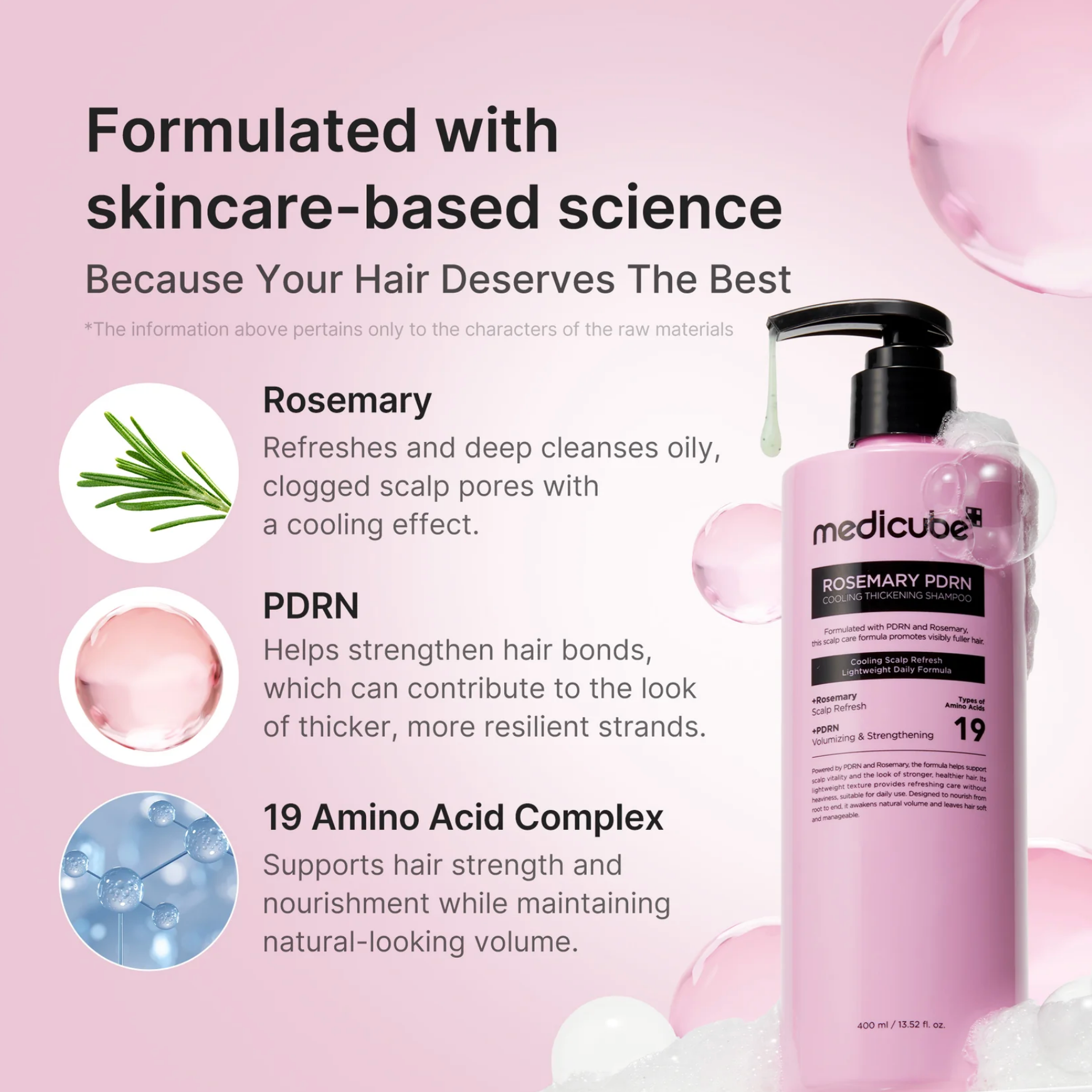 [Medicube] Rosemary PDRN Cooling Thickening Shampoo