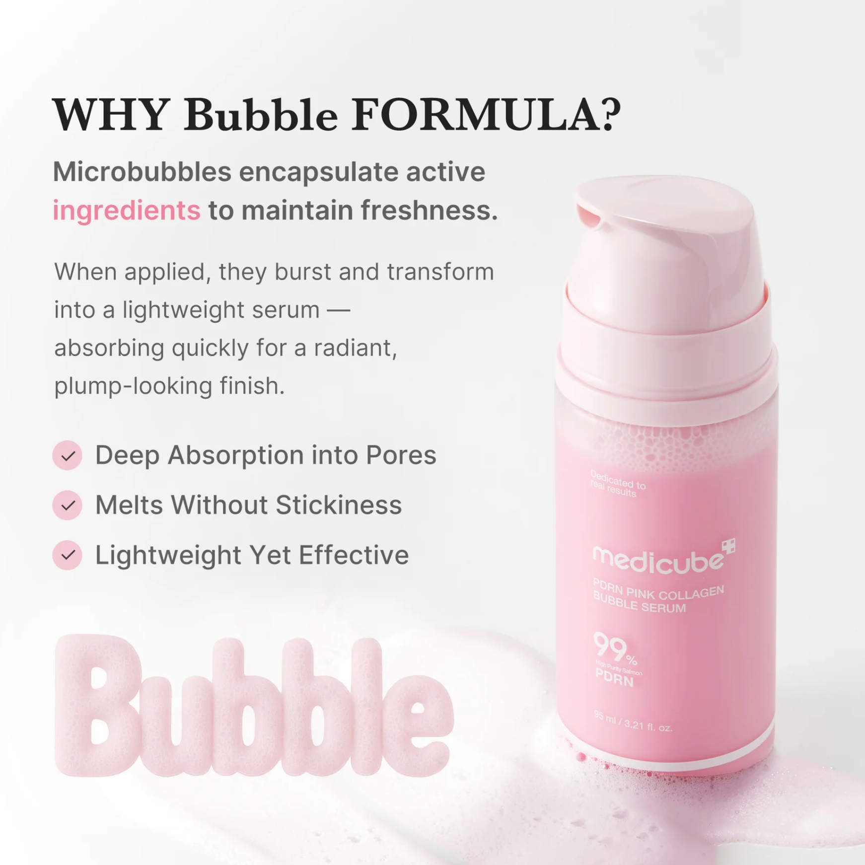 [Medicube] PDRN Pink Collagen Bubble Serum