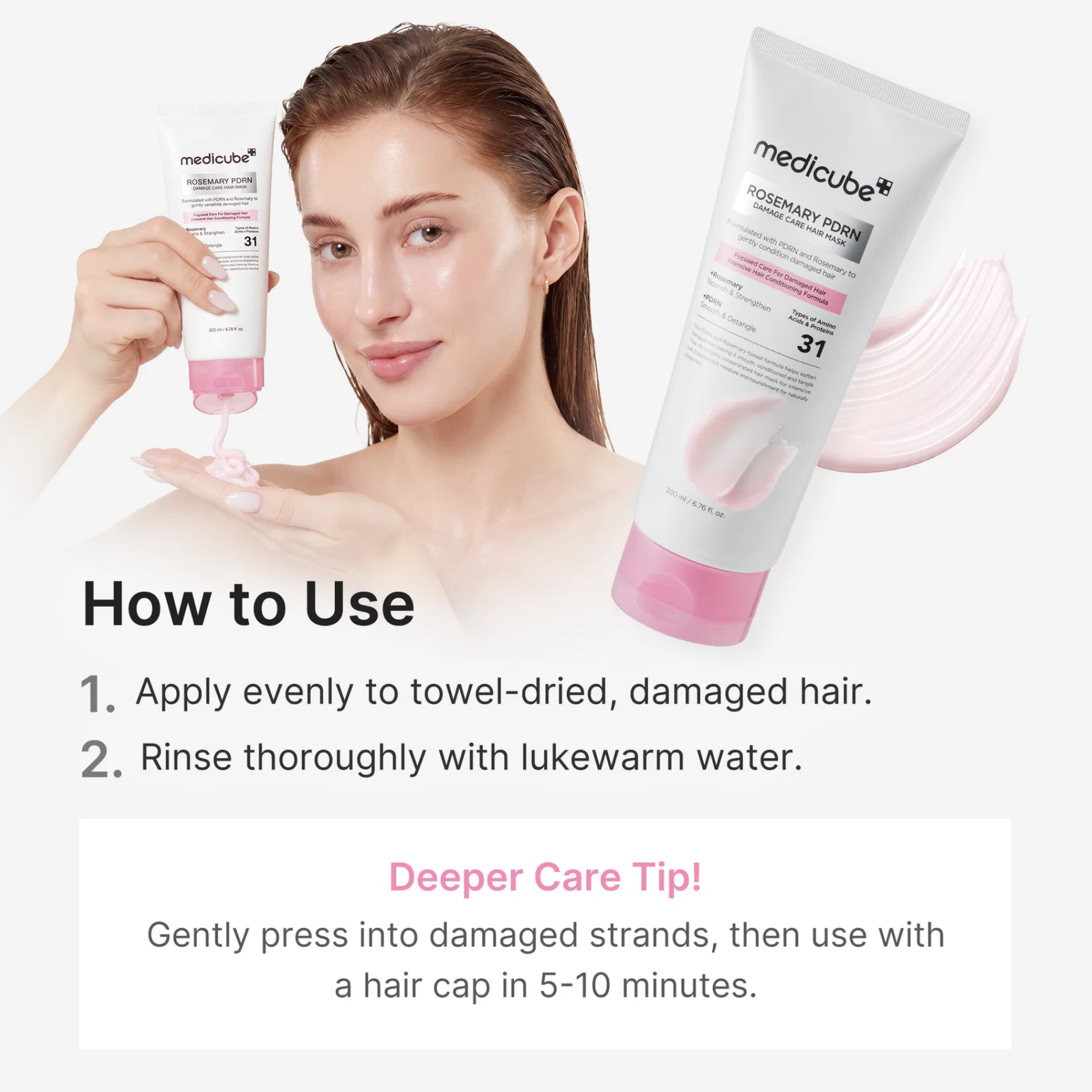 [Medicube] Rosemary PDRN Damage Care Hair Mask