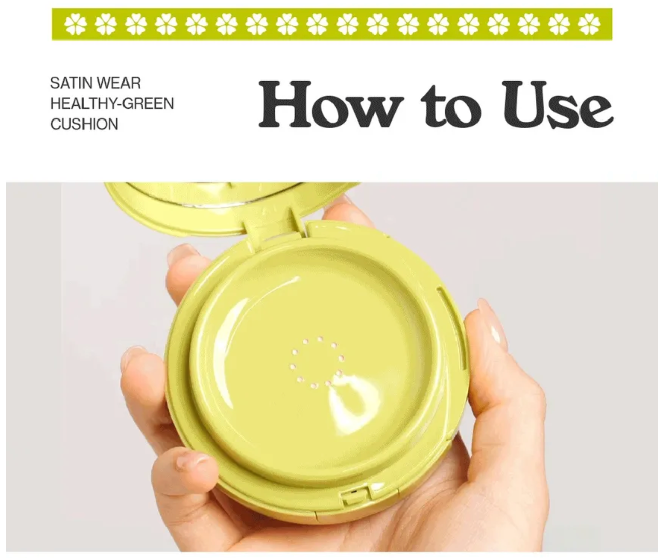 [Unleashia] Satin Wear Healthy-Green Cushion RE-FEEL SPF30 PA++