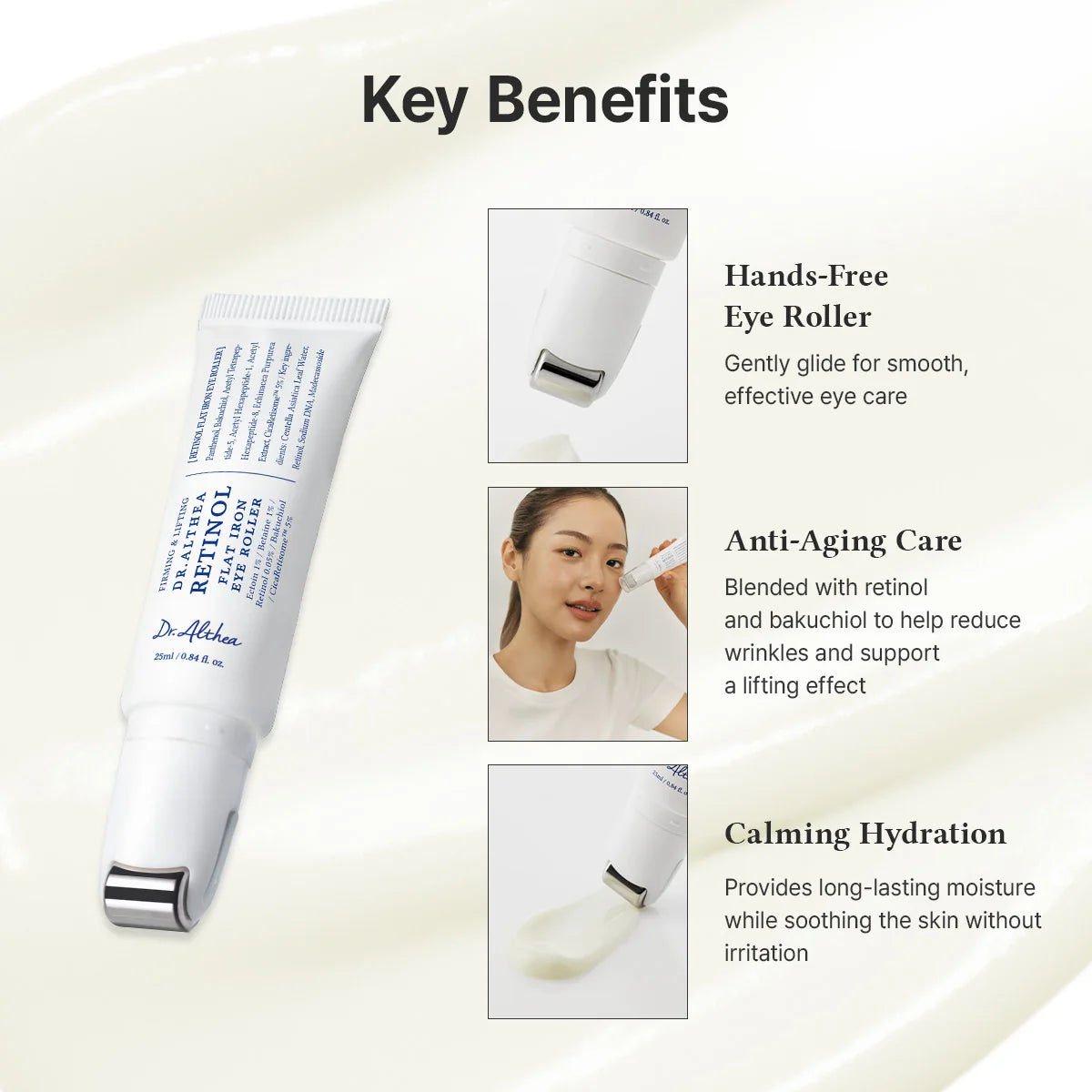 [Dr.Althea] Retinol Flat Iron Eye Roller