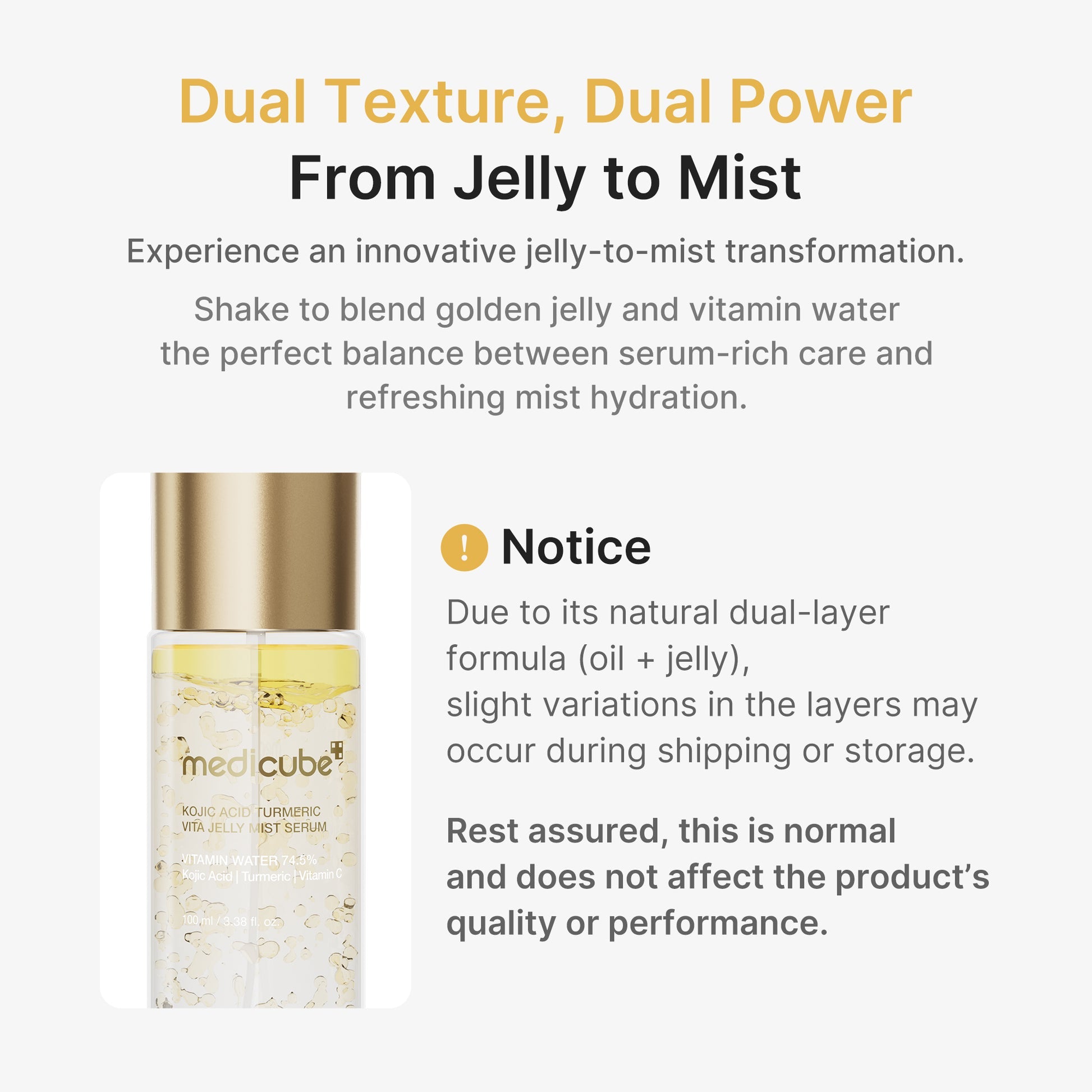 [Medicube] Kojic Acid Turmeric Vita Jelly Mist Serum