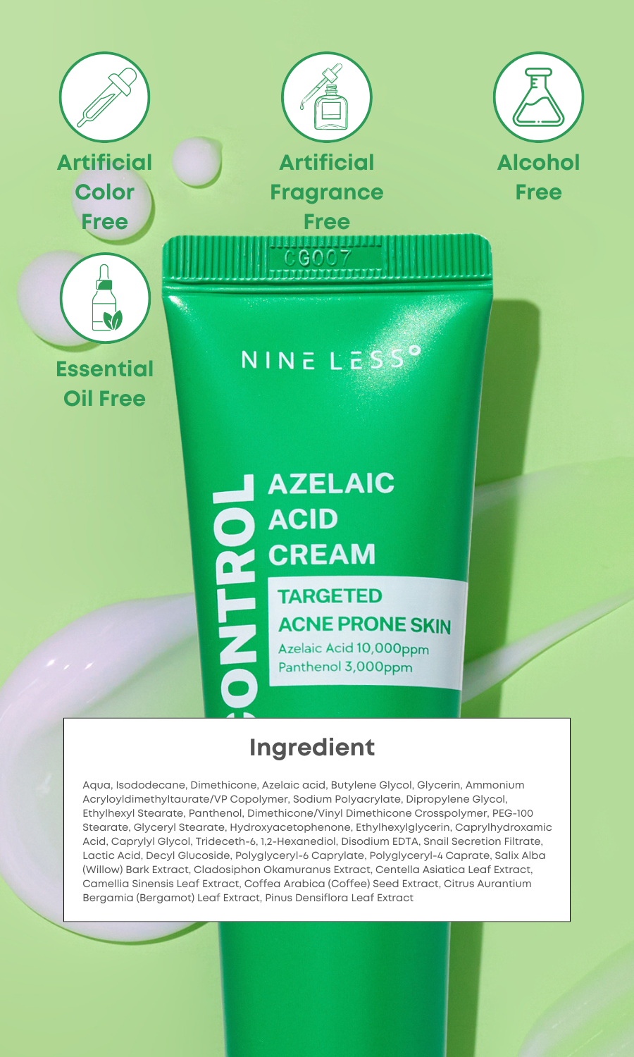 [NINE LESS] A-Control Azelaic Acid Cream