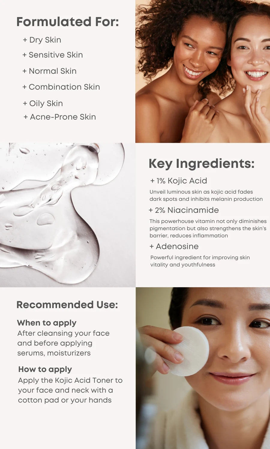 [NINE LESS] B-Boost 1% Kojic Acid Toner