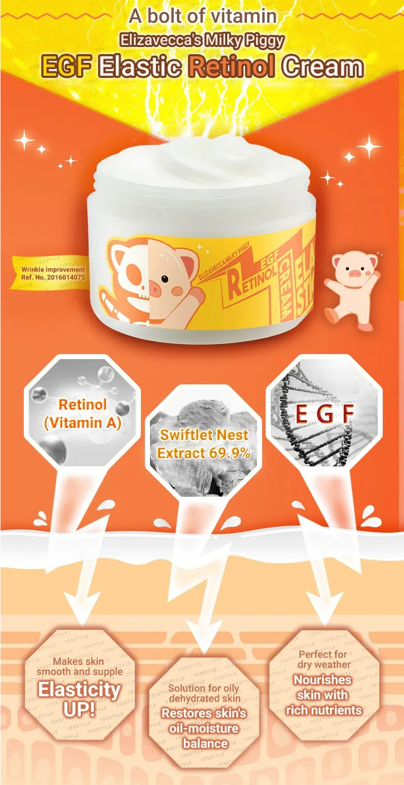 [Elizavecca] Milky Piggy Wrinkle Care Revitalize EGF Retinol Cream