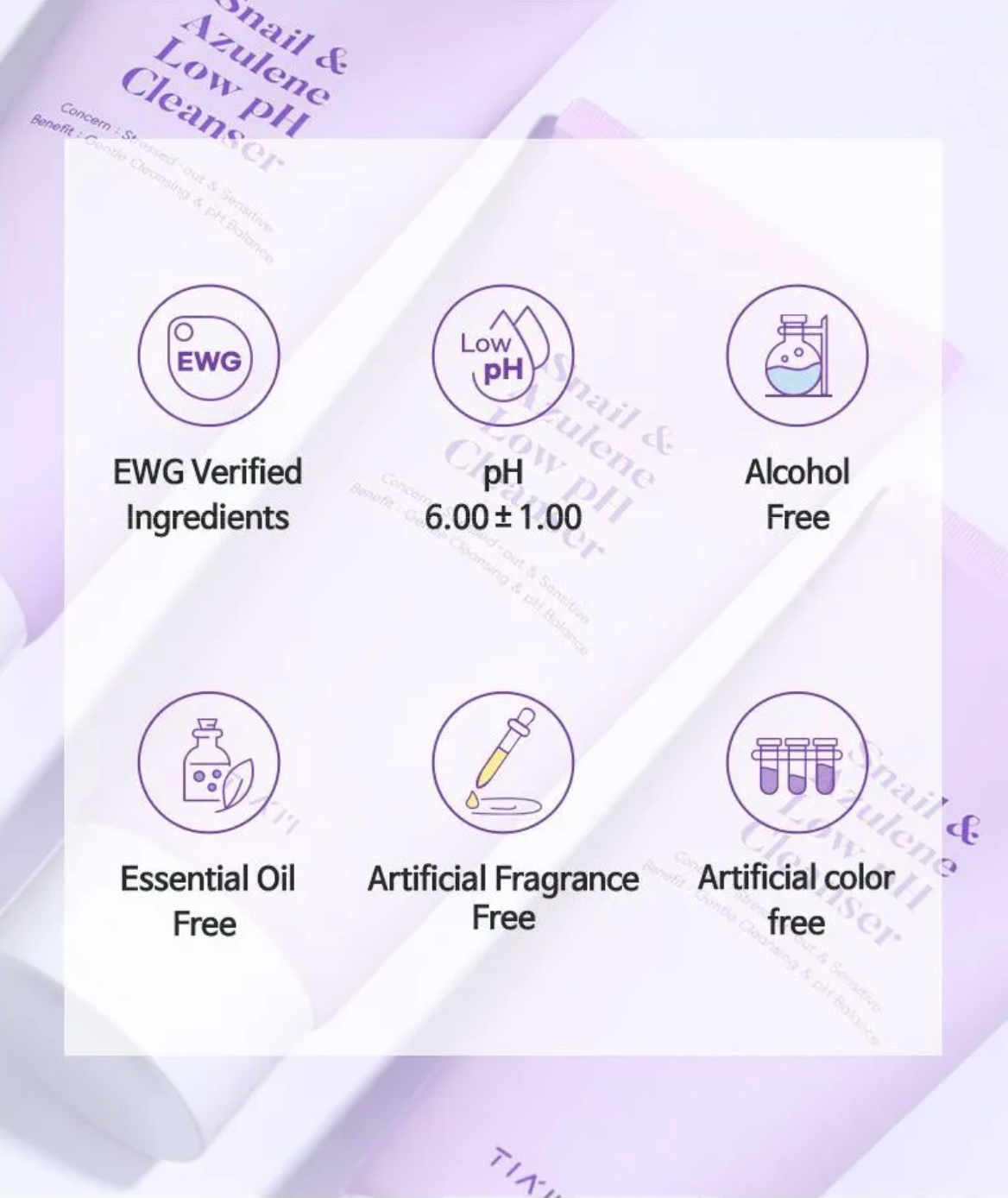 [TIA'M] Snail & Azulene Low pH Cleanser